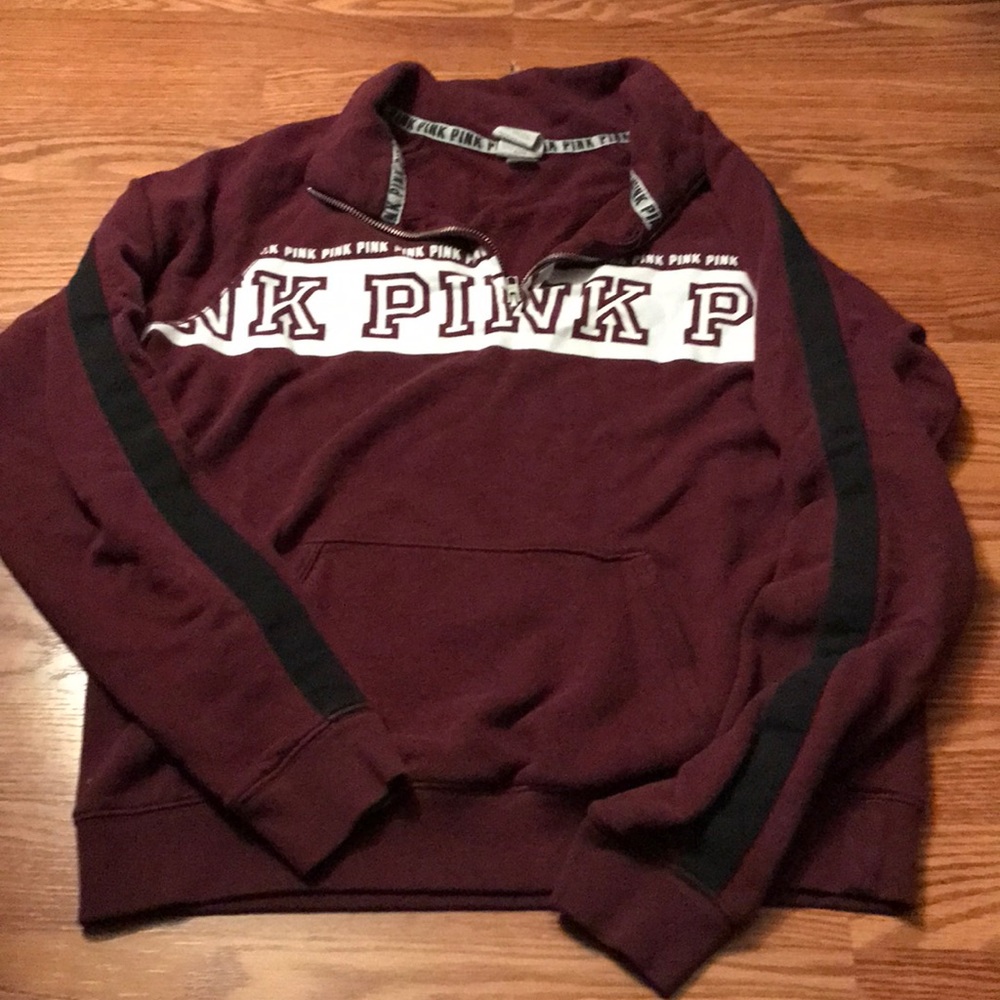 PINK size small quarter zip
